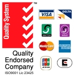 We are ISO 9001 compliant and accept credit card orders