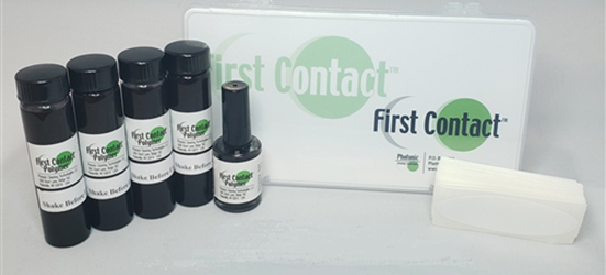Black First Contact Polymer Reflection Suppression