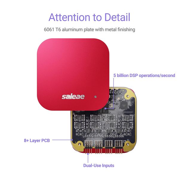 Saleae Logic Pro 8 レッド 動作確認済 美品 Saleae Logic Pro 8 Logic Analyzer 8 Channels & 100MHz (Red